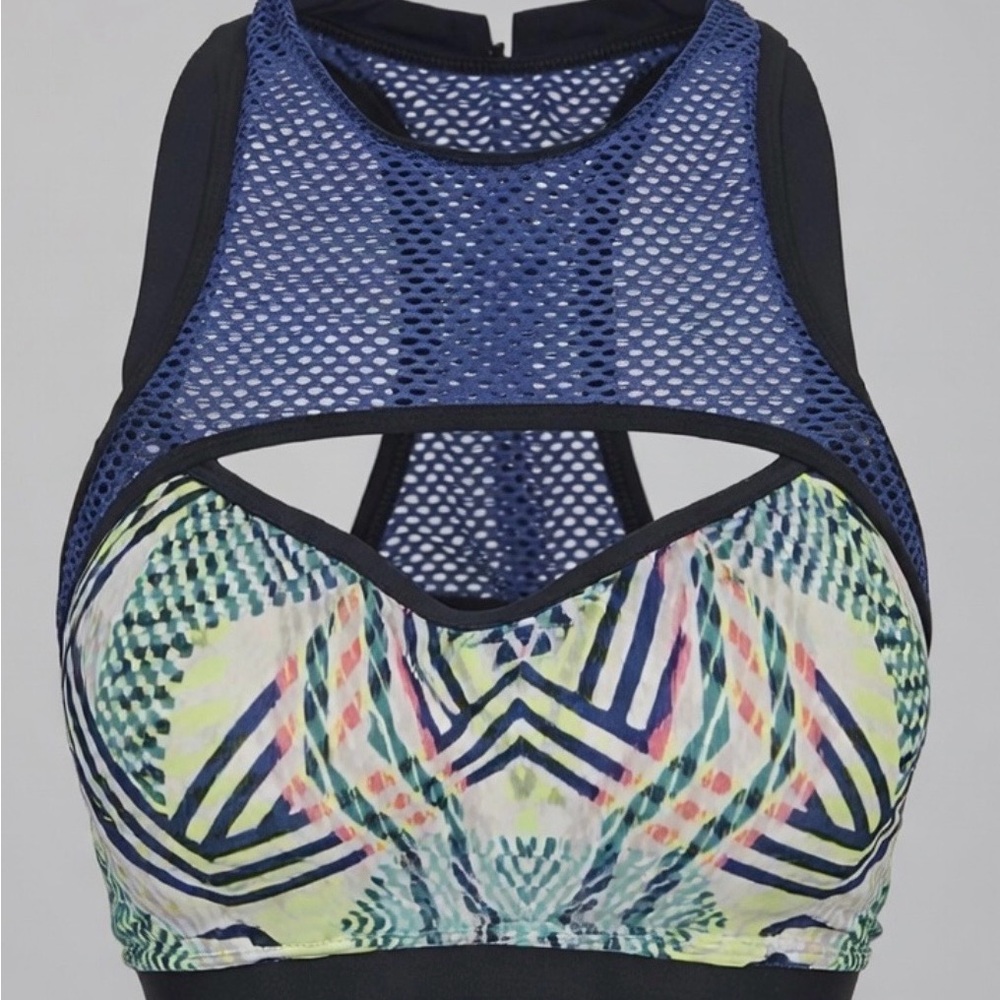 Victoria’s Secret 36 DD Colorful Geometric Women's Sports Bra - NEW!